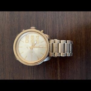 Diesel Big Face Gold Watch
